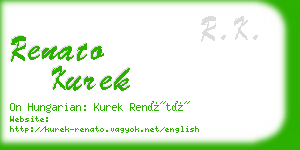 renato kurek business card